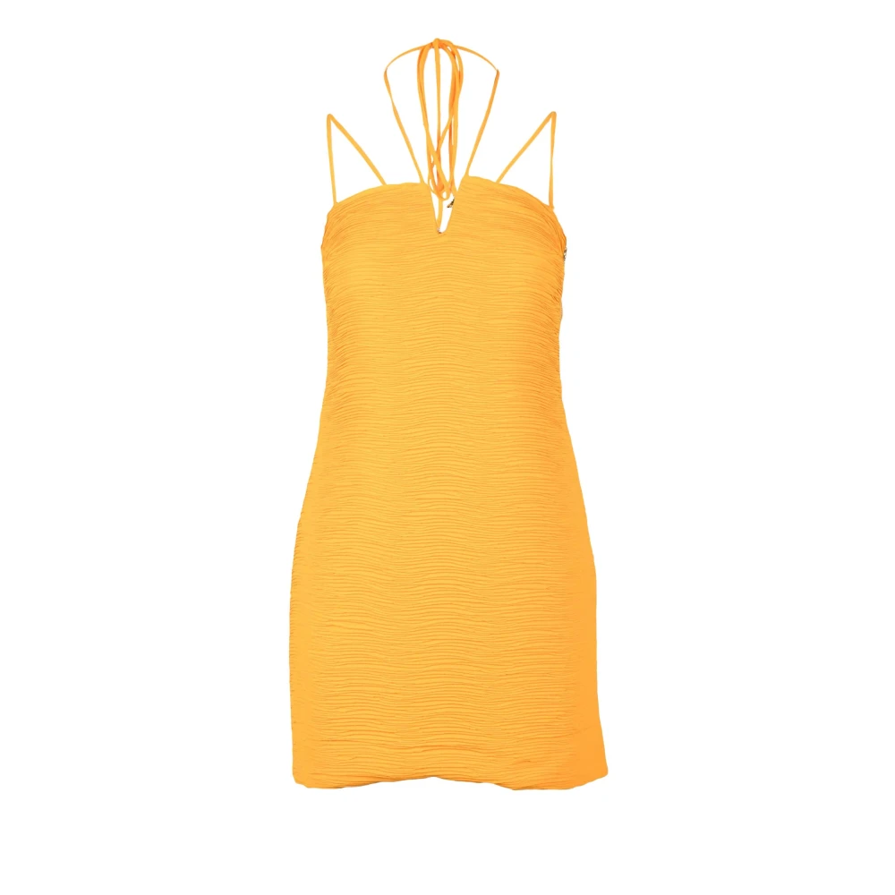 PATRIZIA PEPE Elegante Polyester Jurk voor Vrouwen Orange Dames