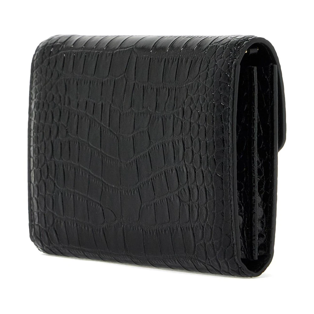 Tom Ford Krokodillenleren Mini Clutch met Ketting Black Dames
