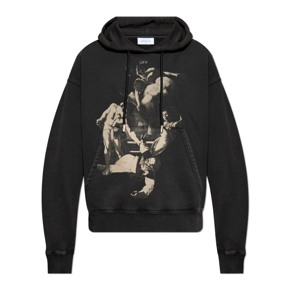 Off White Bedrukte Sweatshirt Gray Heren