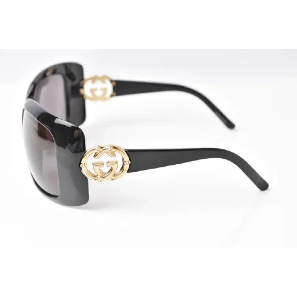 Gucci Vintage Pre-owned Plastic sunglasses Black Dames