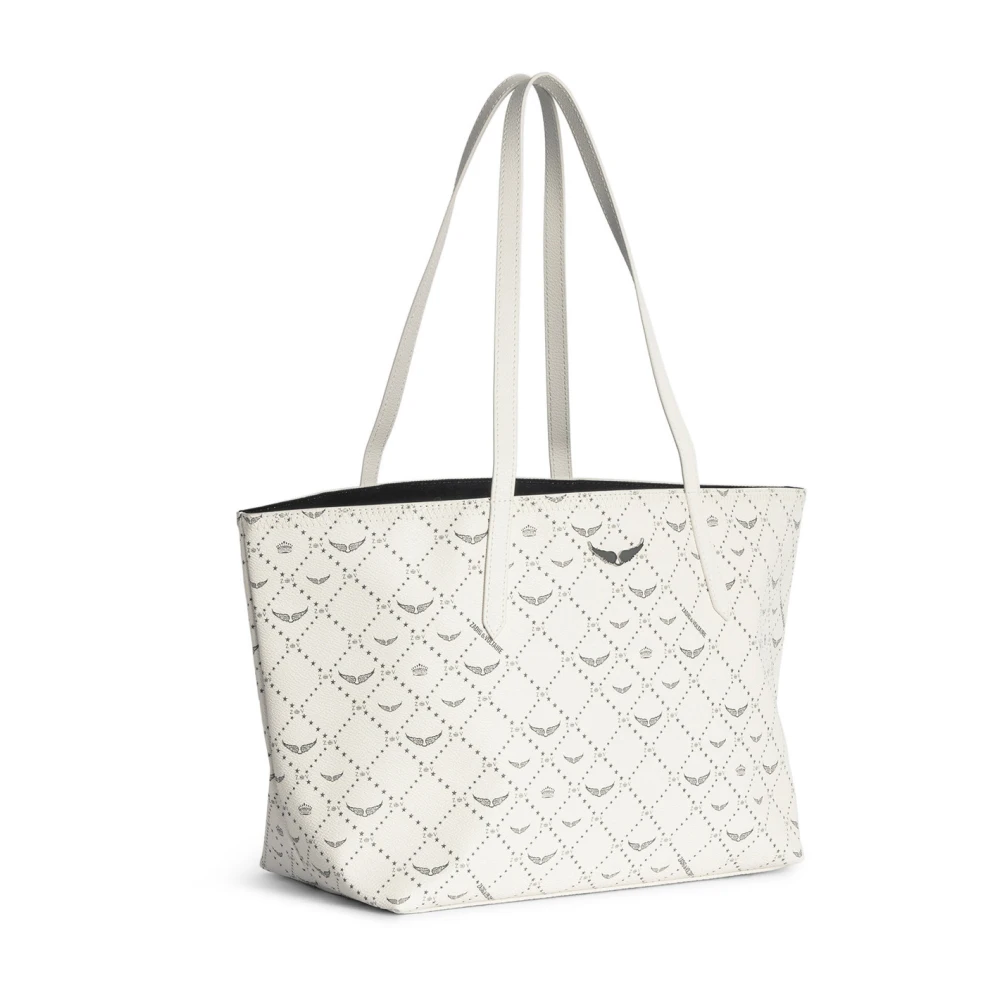 Zadig & Voltaire Monogram Shopper Tas in Wit White Dames