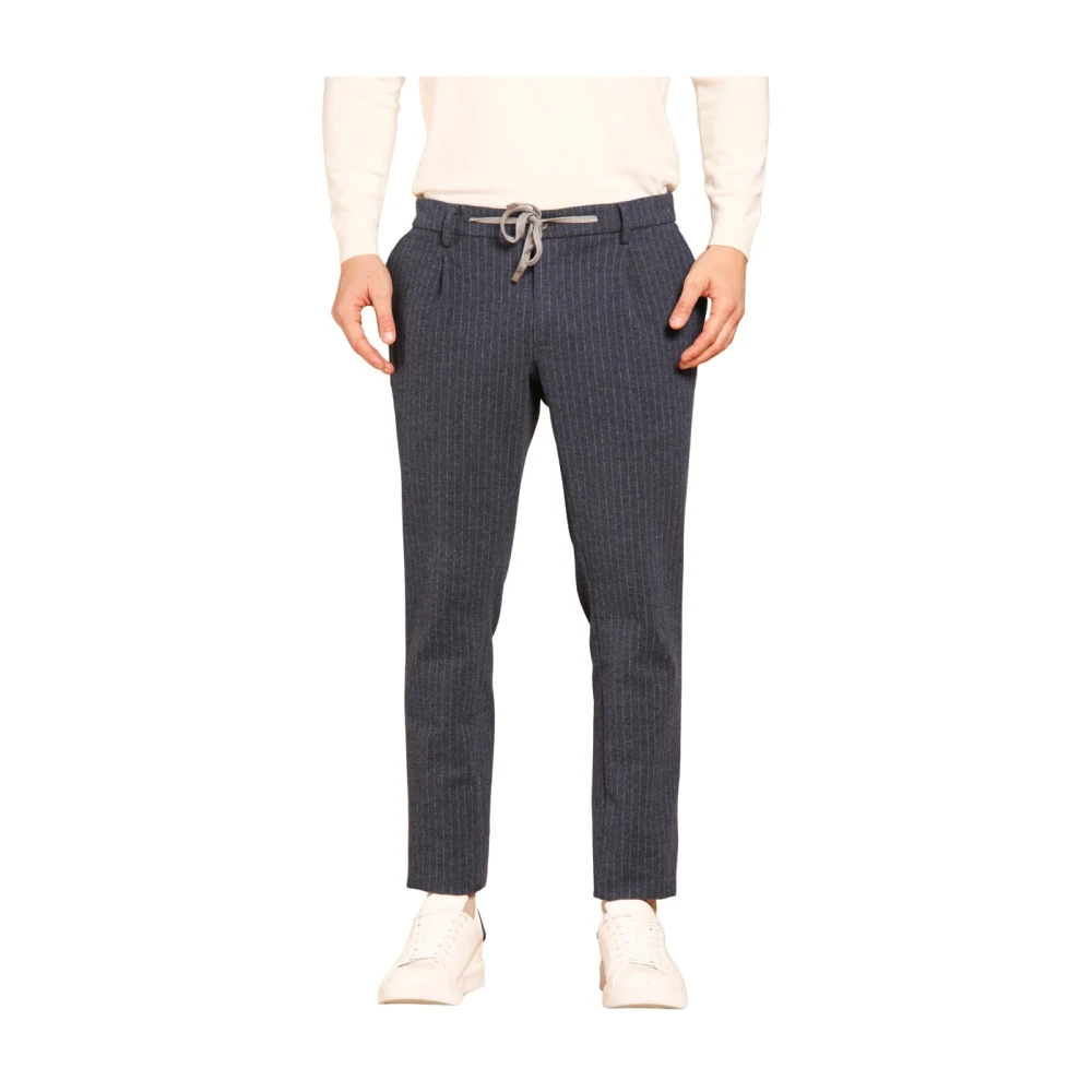 Mason's City String Heren Chino Jogger Broek Blue Heren