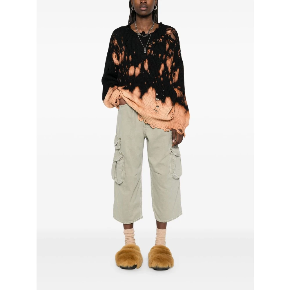 R13 Cargo Multi Pocket Broek Green Dames