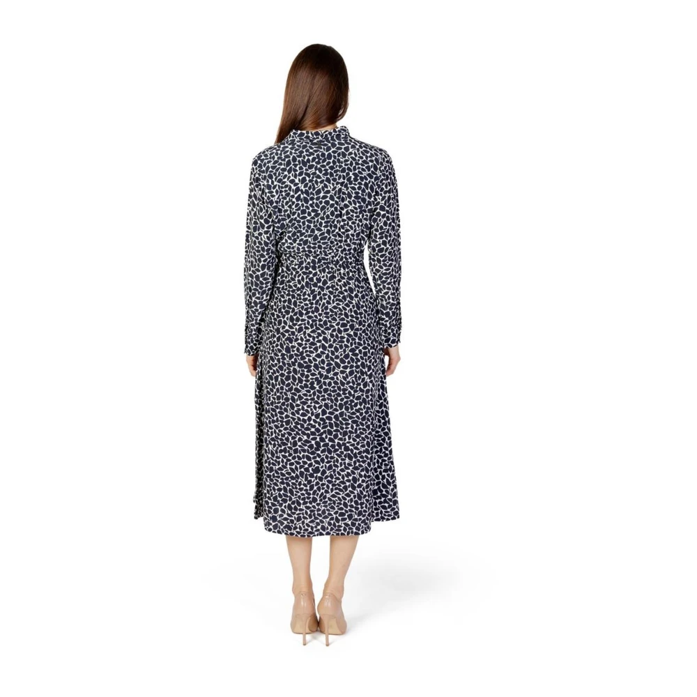 Street One Elegante Viscose Midi Jurk Damesmode Blue Dames