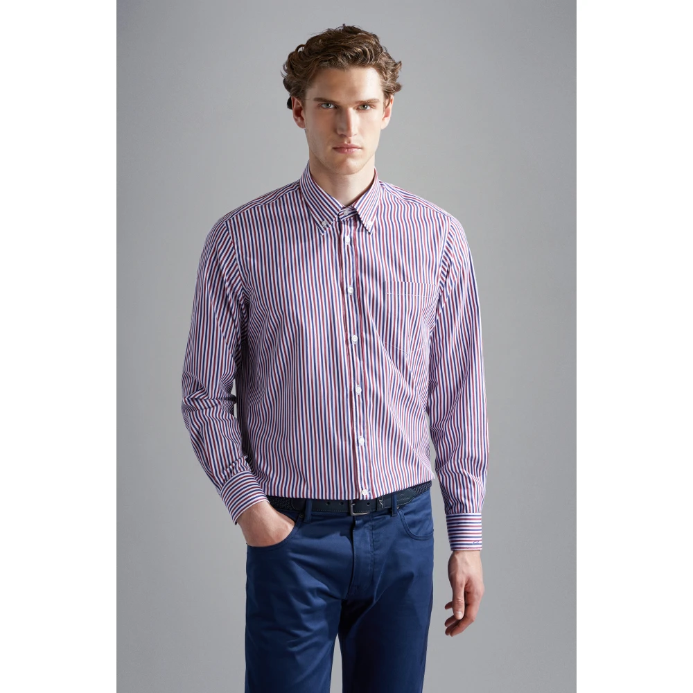 PAUL & SHARK Stijlvolle Overhemden Purple Heren