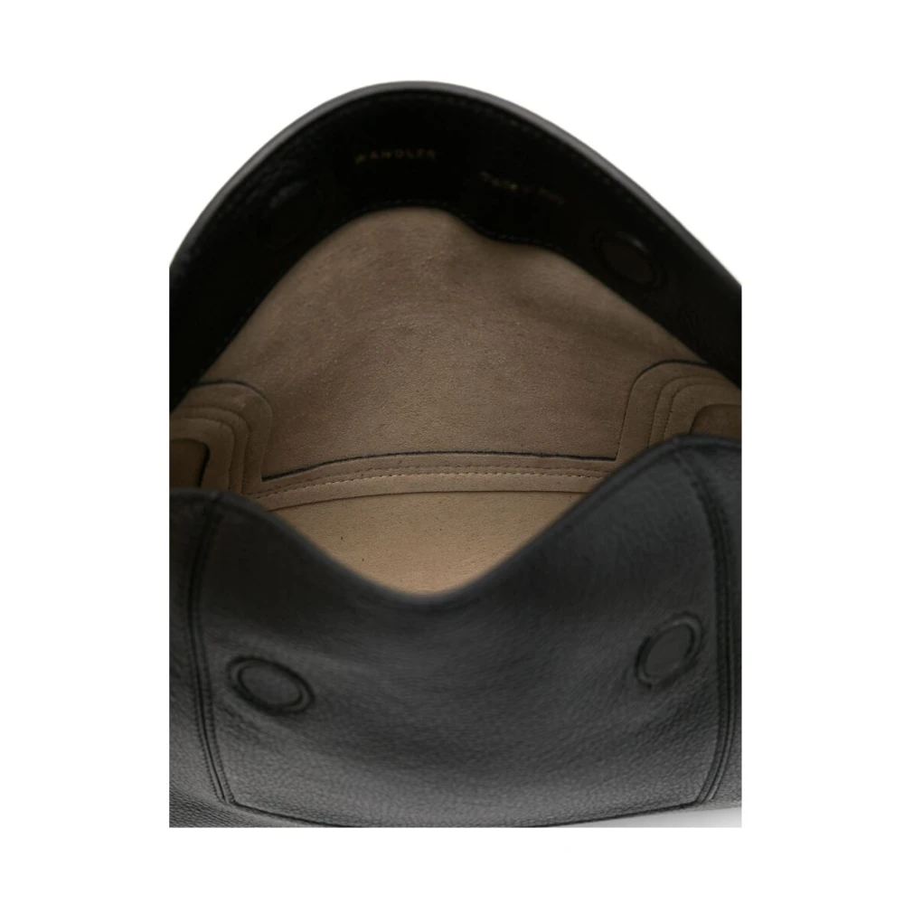 Wandler Zwarte leren schoudertas met klep Black Dames