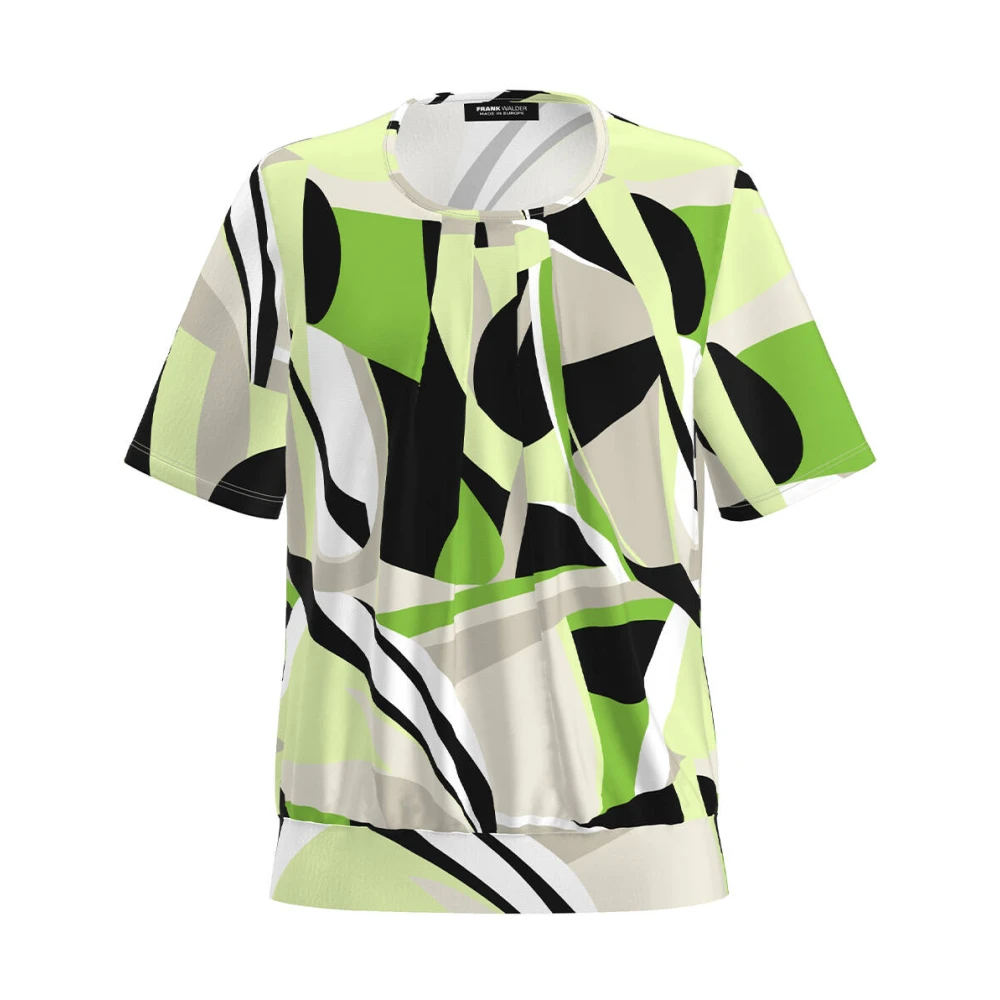 Frank Walder Korte Mouw Top Blouse Shirt Multicolor Dames