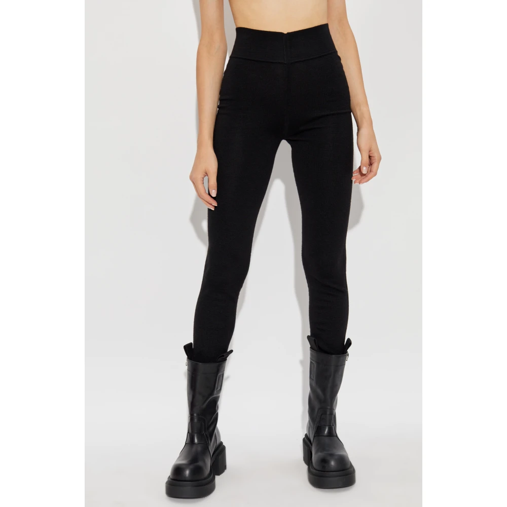 Rick Owens Wollen Legging Black Dames