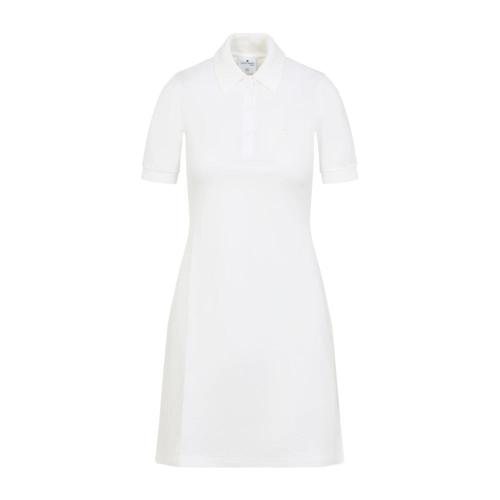 Courrèges Piqué Jurk White Dames