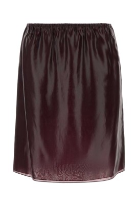 burgundy-nylon-blend-skirt
