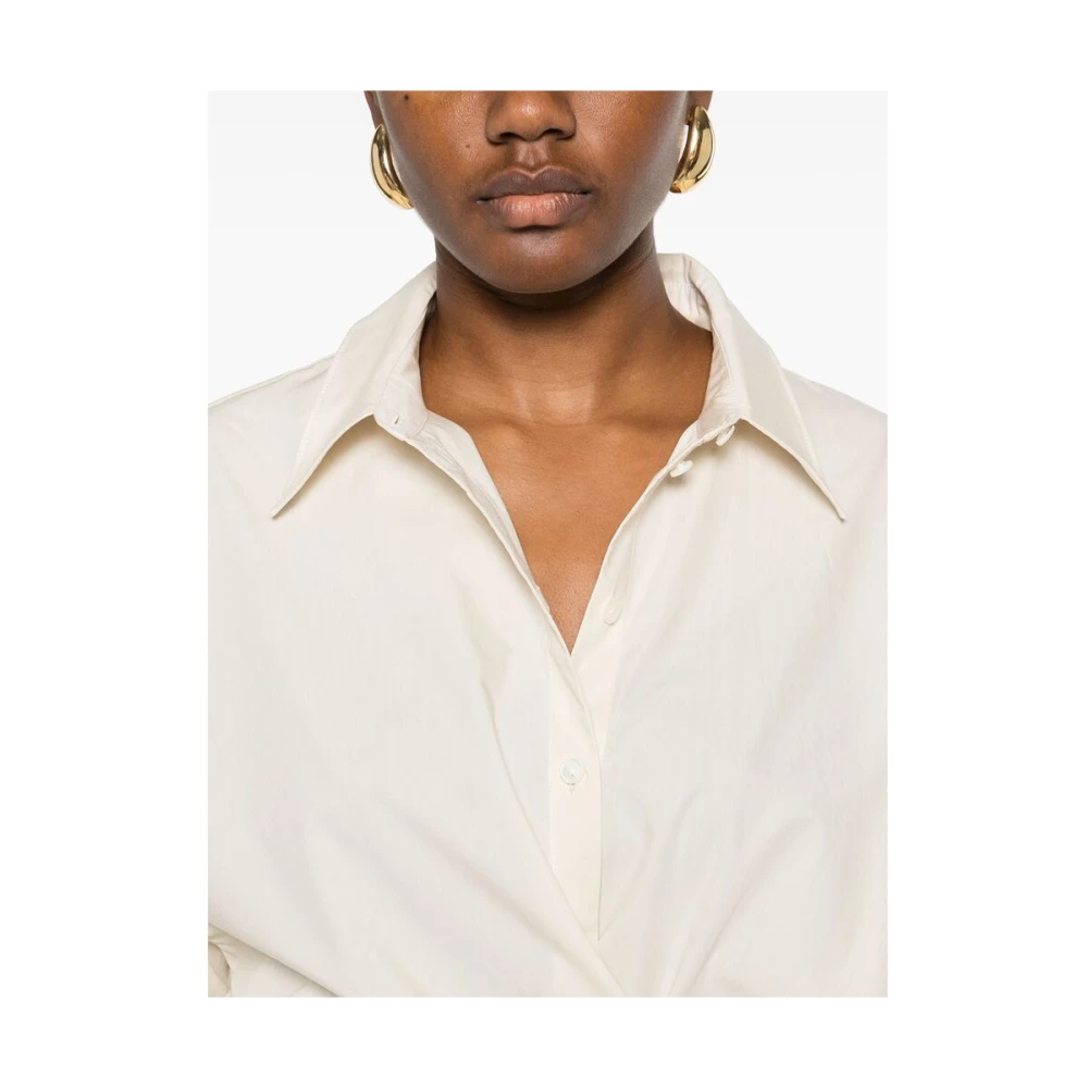 Lemaire Beige Button-Up Drop Shoulder Shirt Beige Dames