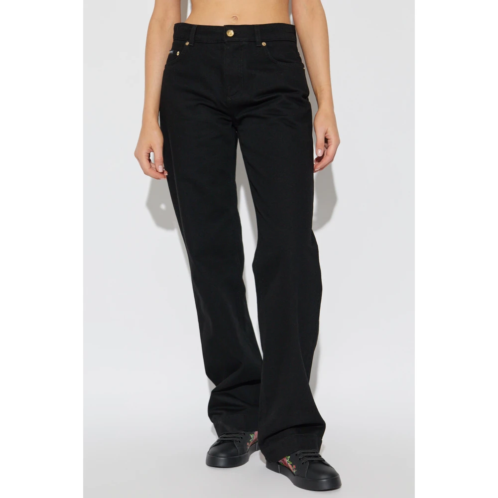 Dolce & Gabbana Straight-leg jeans Black Dames
