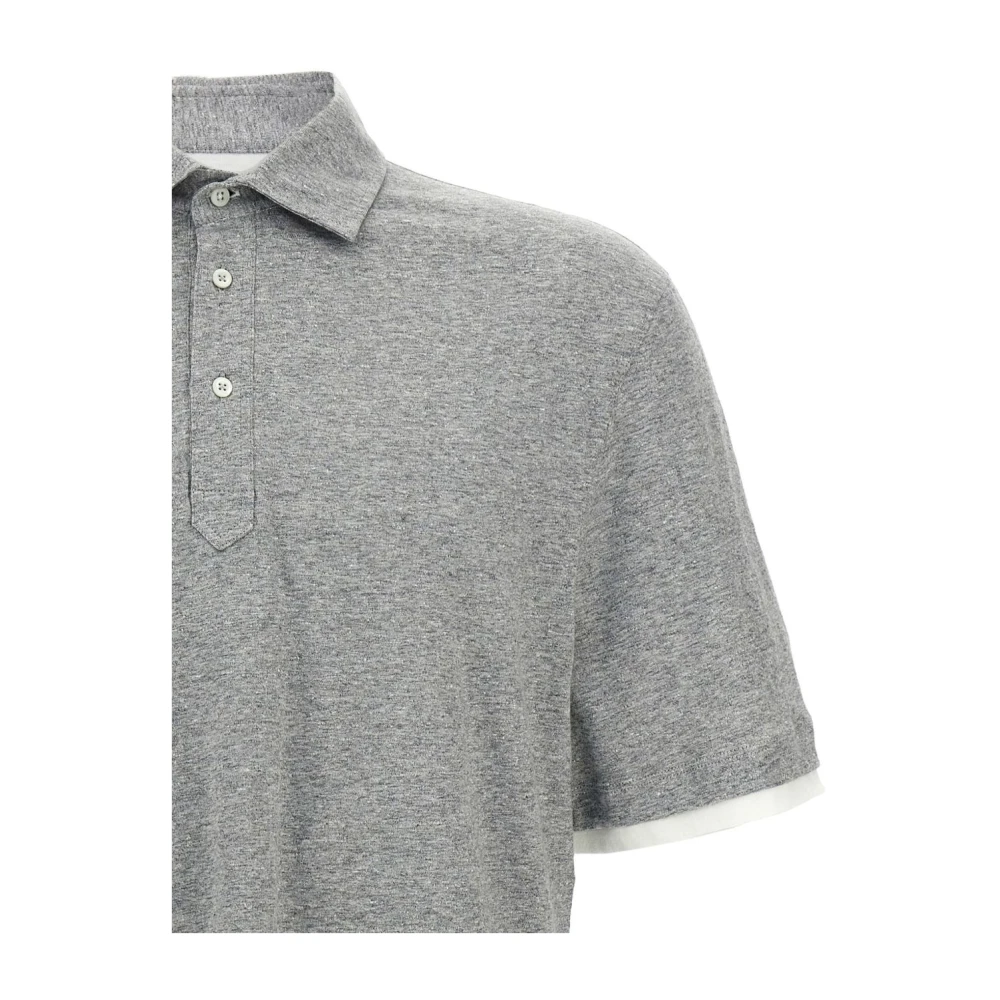 BRUNELLO CUCINELLI Stijlvolle T-shirts en Polos Gray Heren