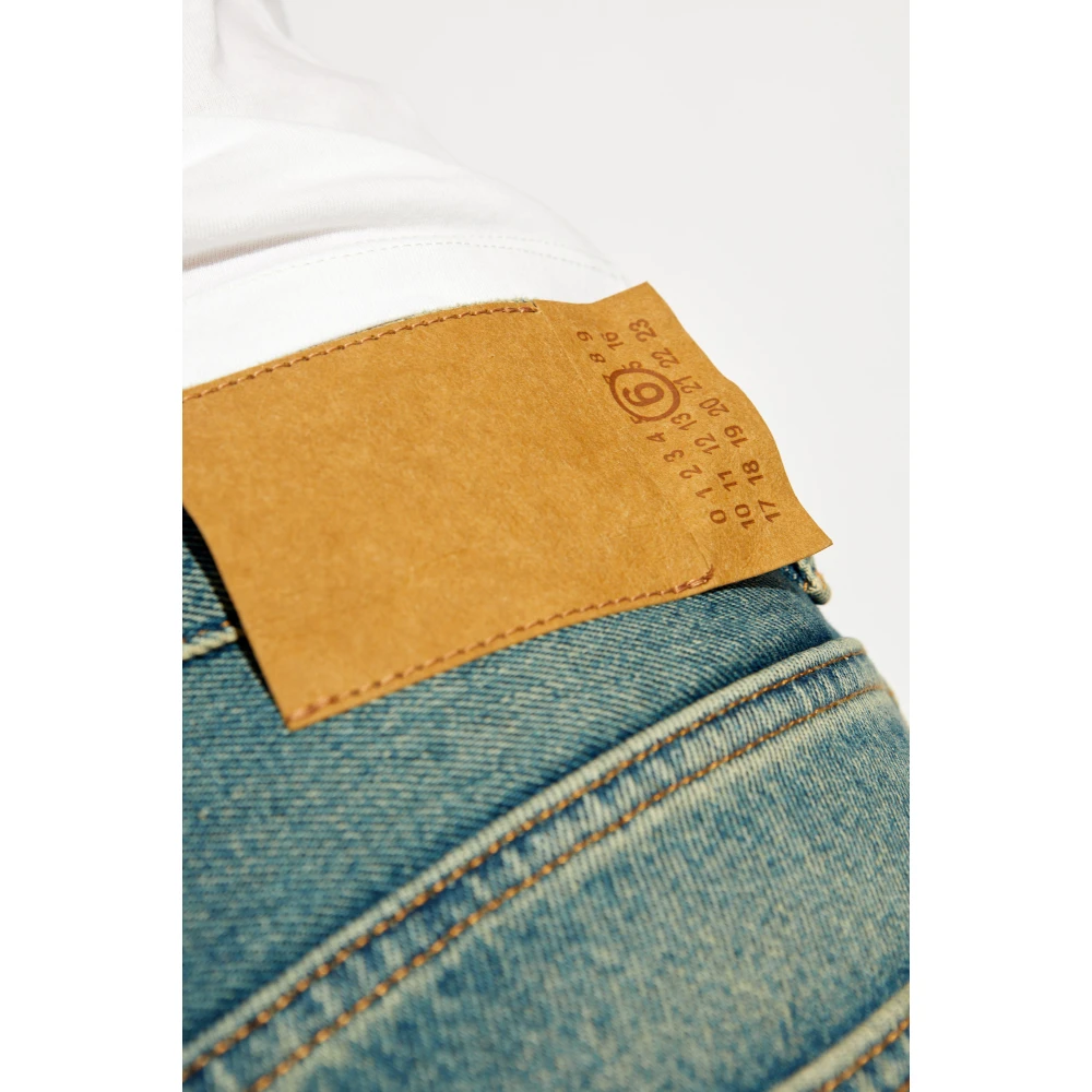 MM6 Maison Margiela Denim Flares Blue Dames