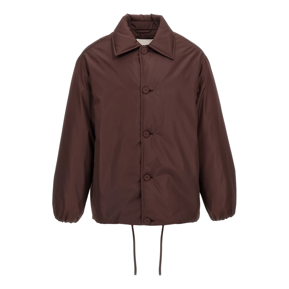 Jil Sander Men's Brown Down Blouson 08 Jacket