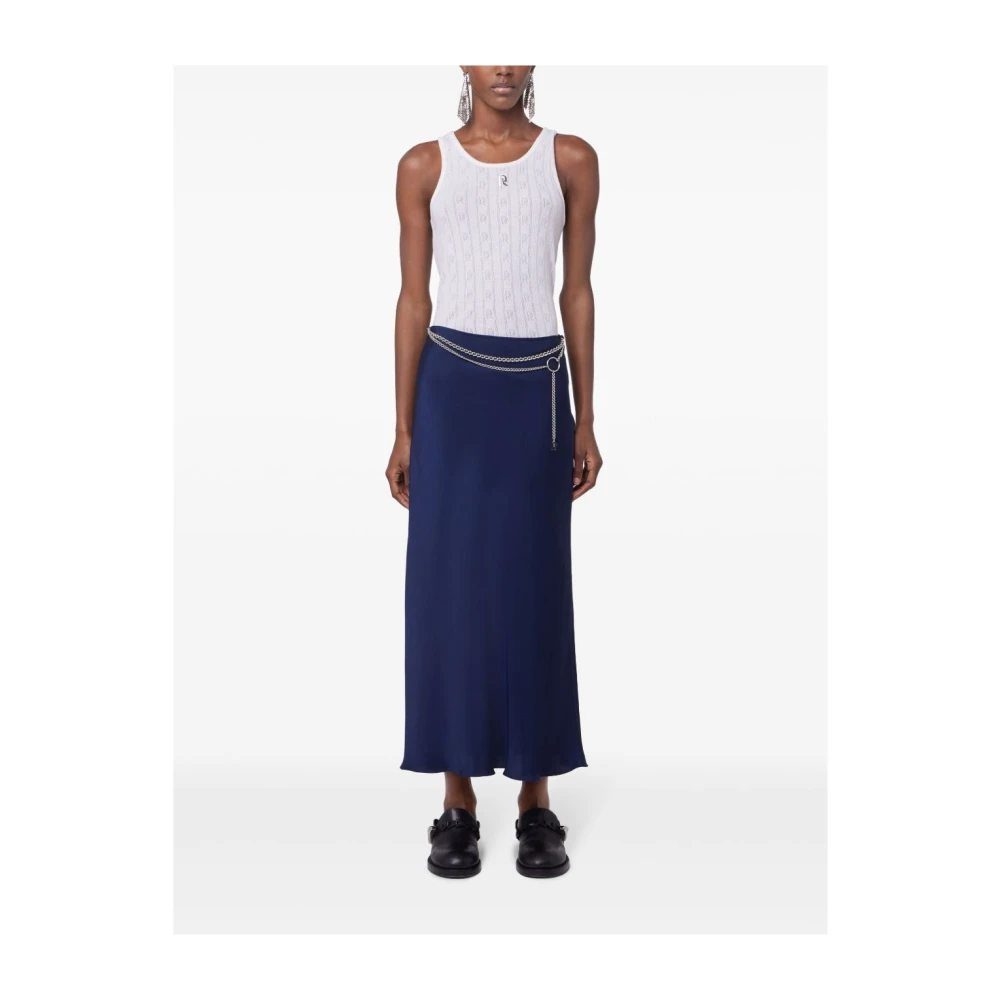 Paco Rabanne Lange Rok in Trendy Stijl Blue Dames