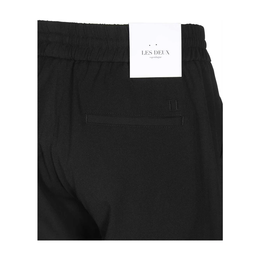 Les Deux Broek met elastische taille en achterzakken Black Heren