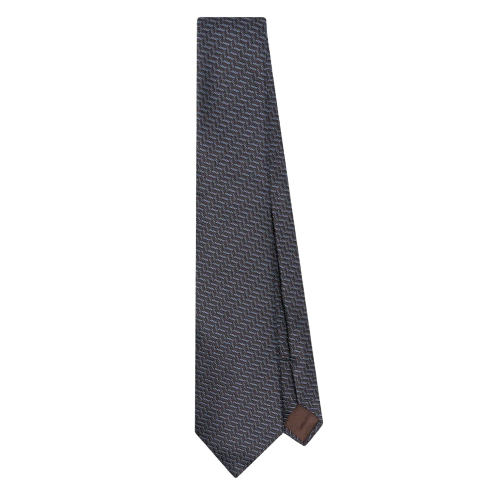 Giorgio Armani Chocolade Zijden Stropdas Multicolor Heren