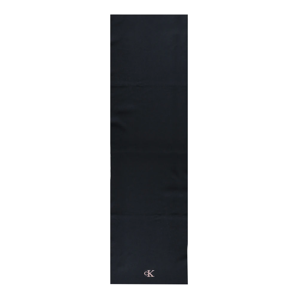 Calvin Klein Geborduurde Monogram Sjaal Herfst Winter Black Dames