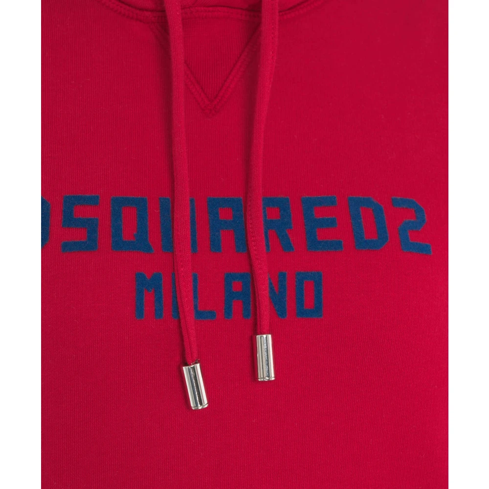 Dsquared2 Rode Logo Hoodie Casual Wear Red Dames