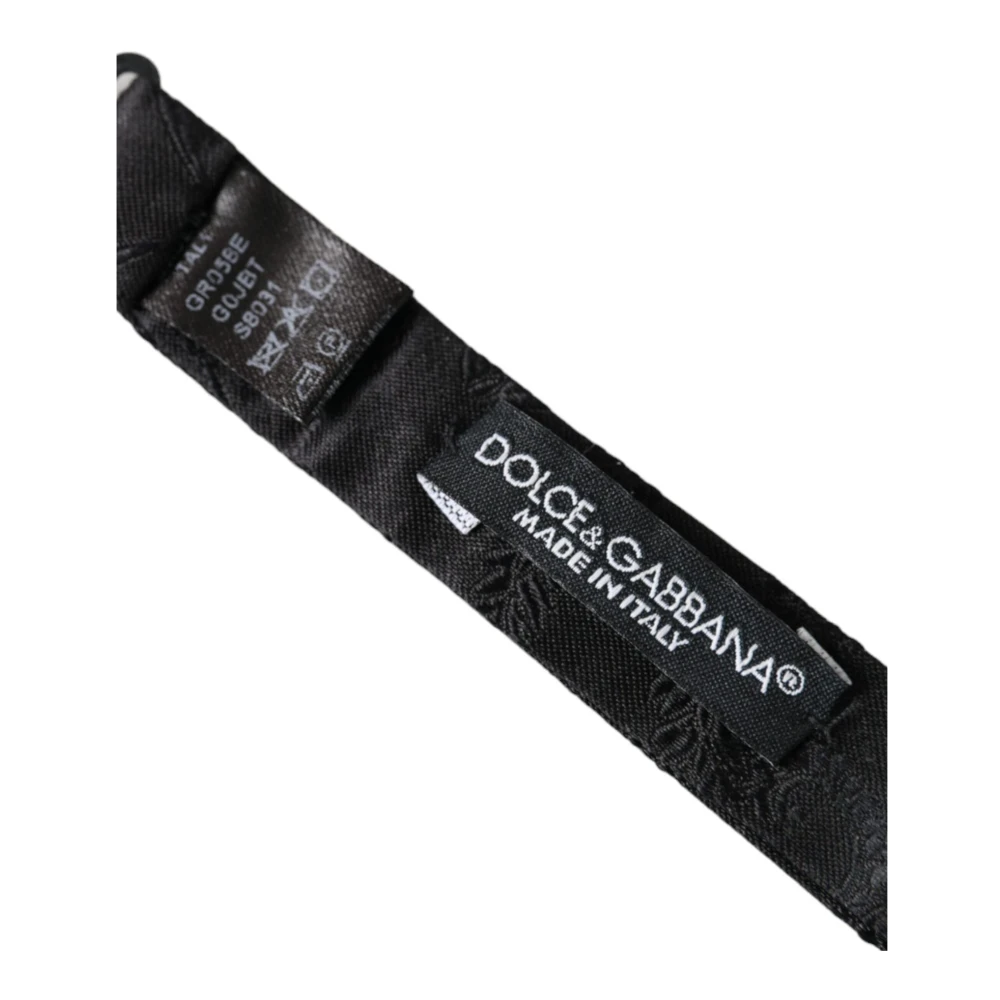 Dolce & Gabbana Multicolor Zijden Strikdas Black Heren