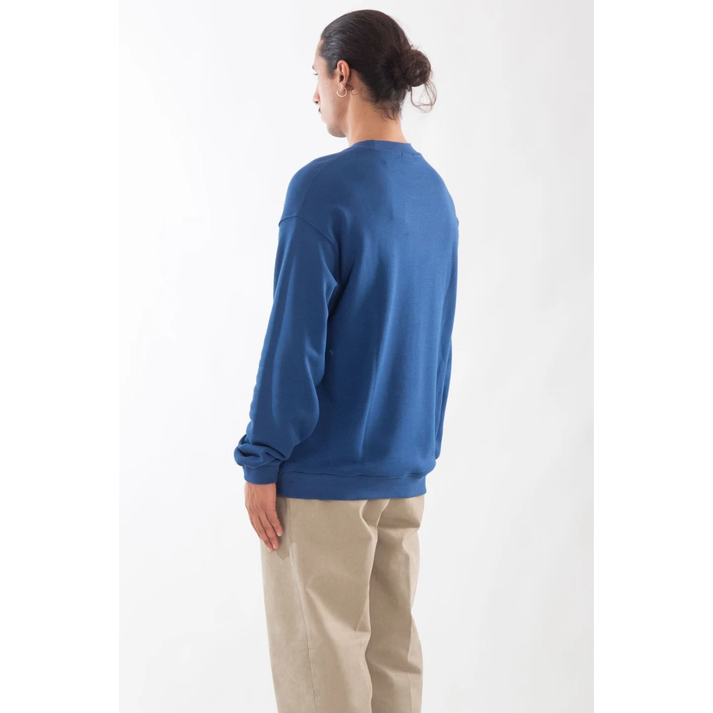 Lacoste Gezellige Fleece Sweatshirt in HBM Blue Heren