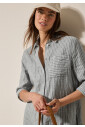 robe-en-lin-rayee-avec-manches-3-4