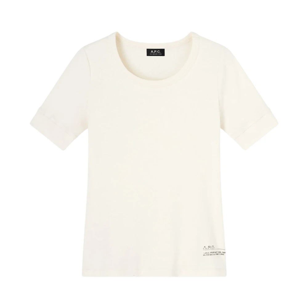 A.p.c. Women's White Slim Cotton T-Shirt