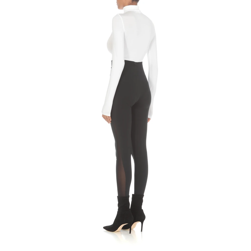 Wolford Witte Katoenen Hoge Nek Body White Dames