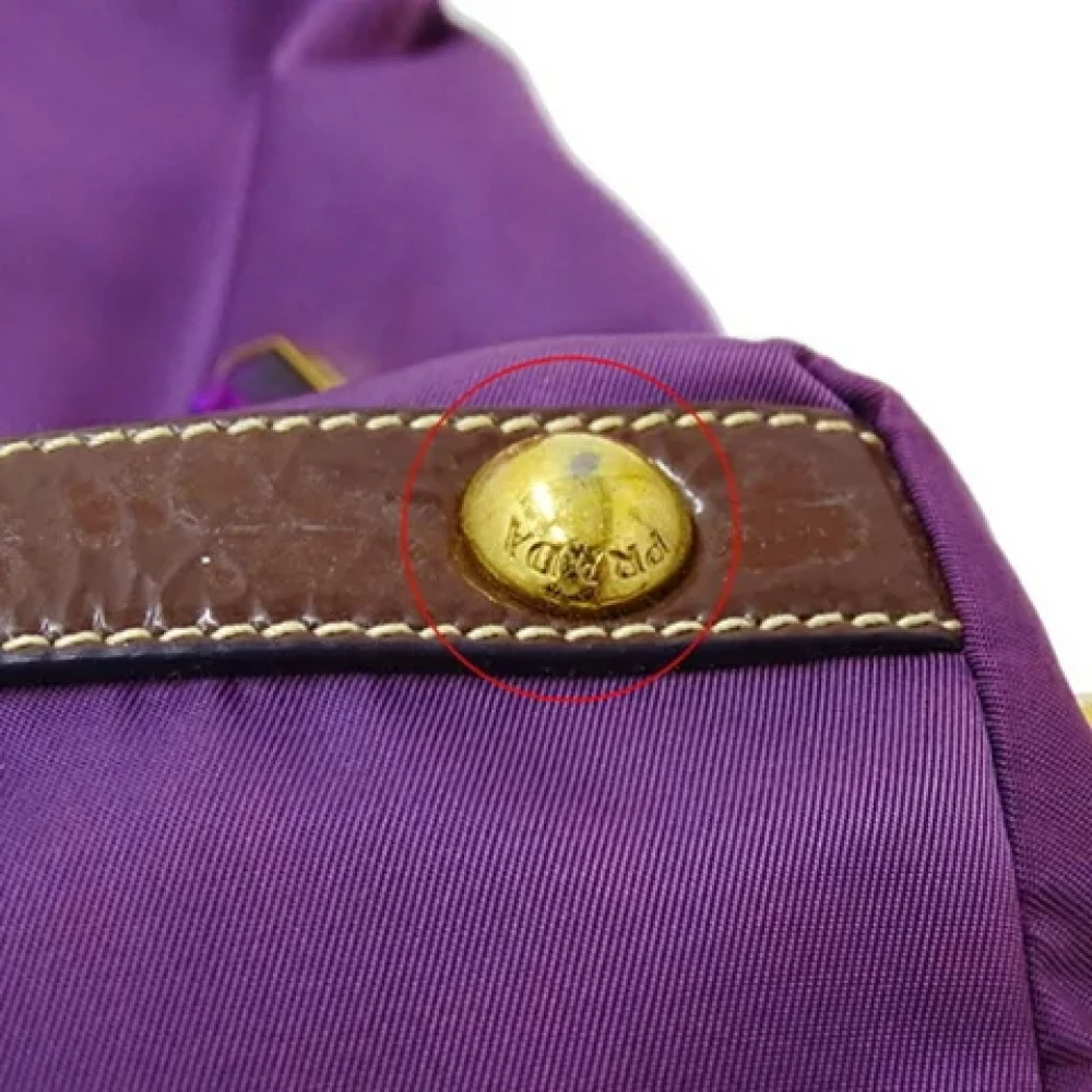 Prada Vintage Pre-owned Nylon totes Purple Dames