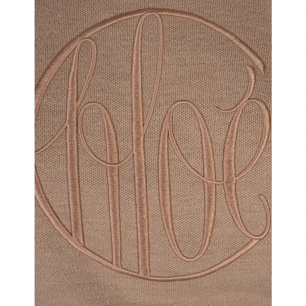 Chloé Bruine Sweater met Geborduurd Logo Brown Dames