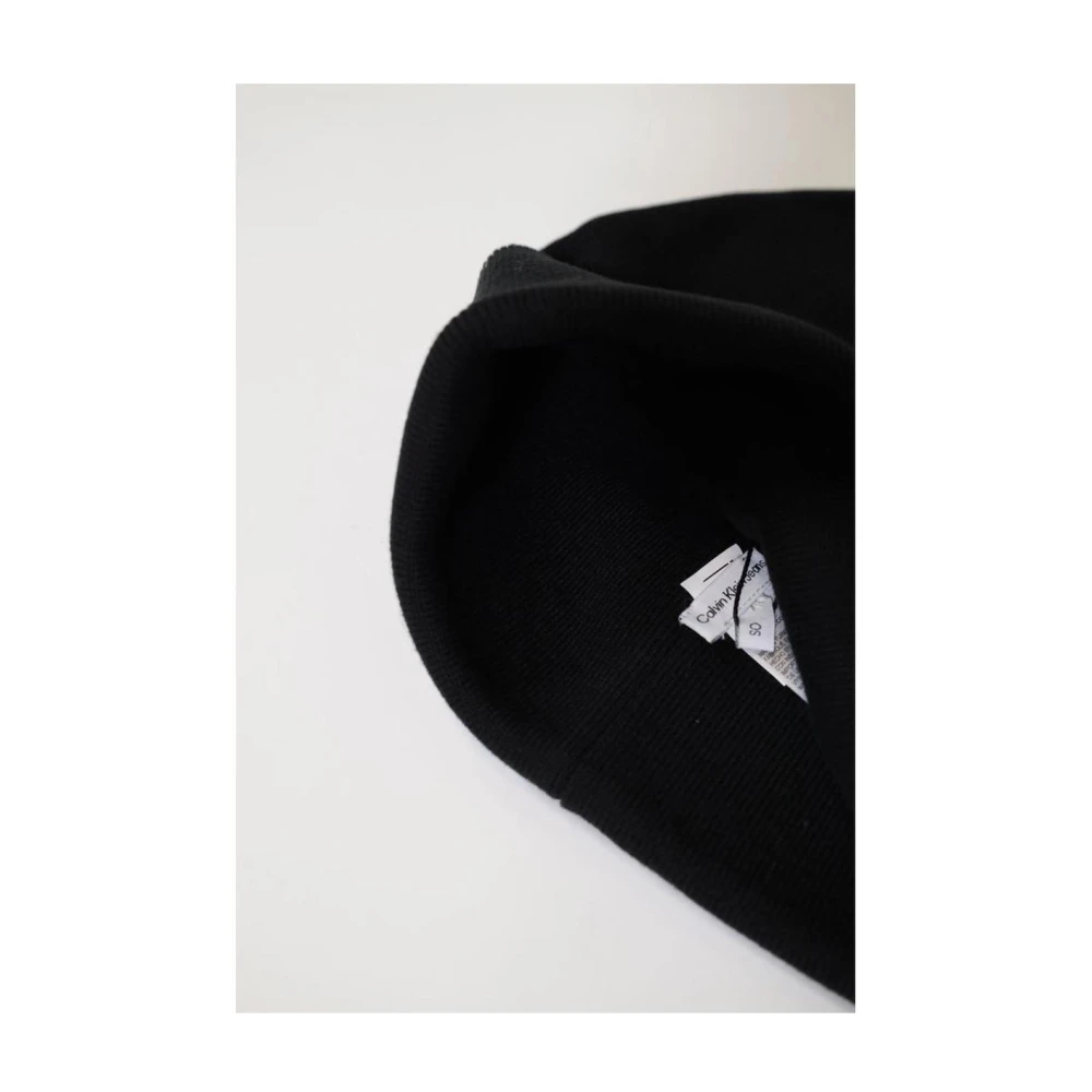 Calvin Klein Zwarte Winter Beanie Hoed Black Heren