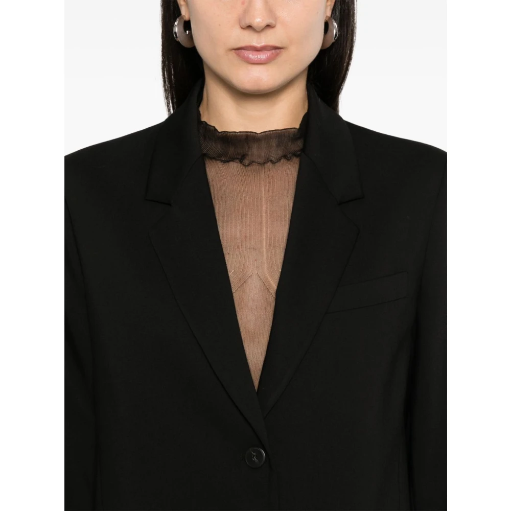 Forte Chic Twill Wol Viscose Herenjas Black Dames