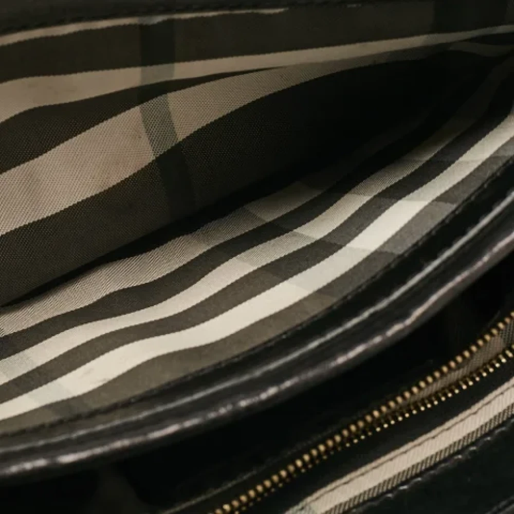 Burberry Vintage Pre-owned Leather shoulder-bags Black Dames