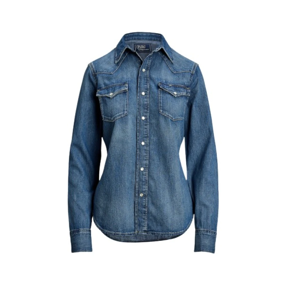 Polo Ralph Lauren Donna Blu Camicette L, New,