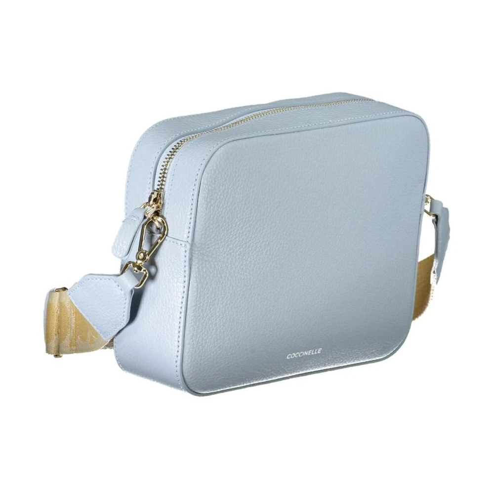 Coccinelle Blauwe Leren Handtas met Ritssluiting Blue Dames