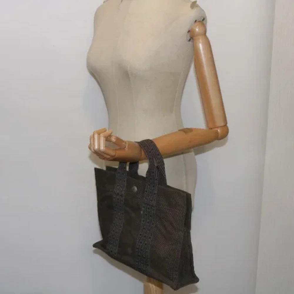 Hermès Vintage Pre-owned Canvas totes Green Dames