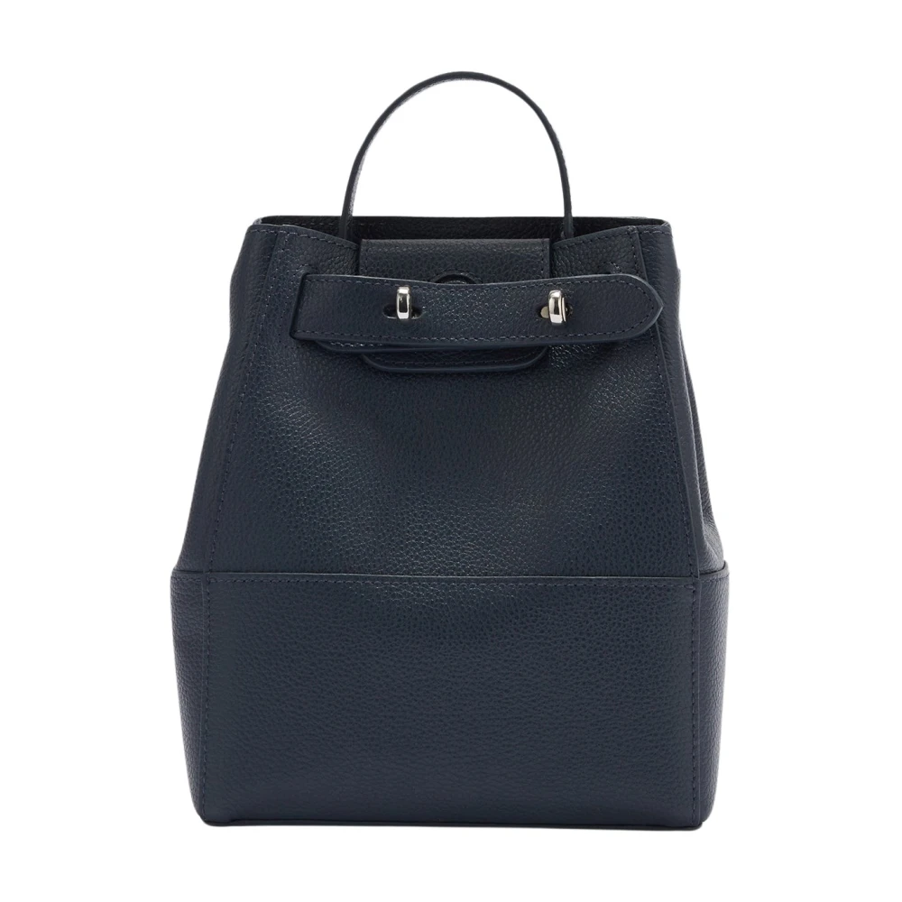Silvian Heach Leren rugzak met handvat New Martina Blue Dames