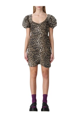 leopard-print-mini-dress-puff-sleeves
