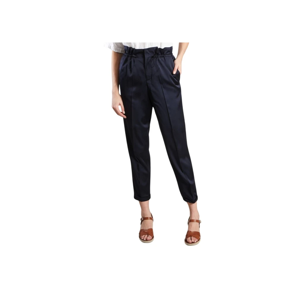 Closed Navy Blauw Satijn Ruche Broek Blue Dames