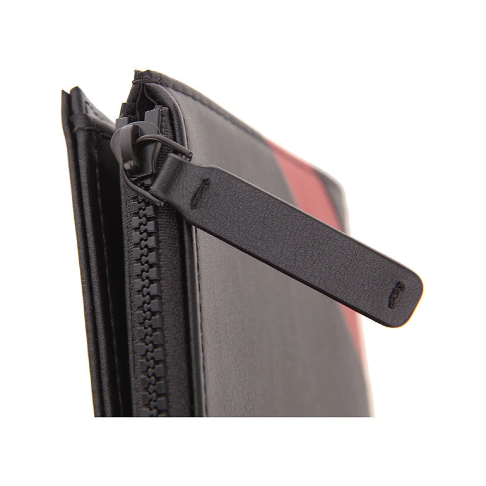 Emporio Armani Zwarte Herenportemonnee met Creditcardhouder en Muntvakje Black Heren