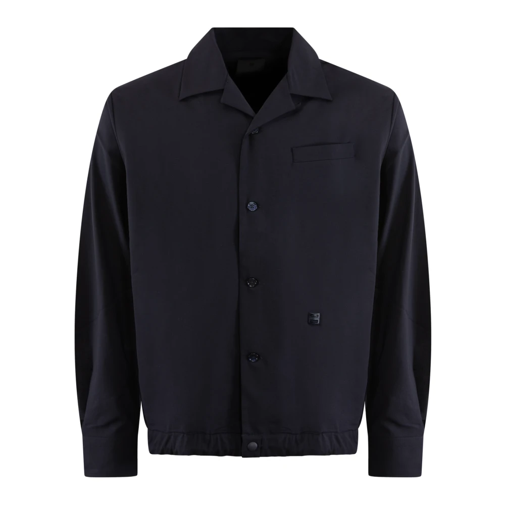 Givenchy Stijlvol Overshirt met 4G Detail Blue Heren