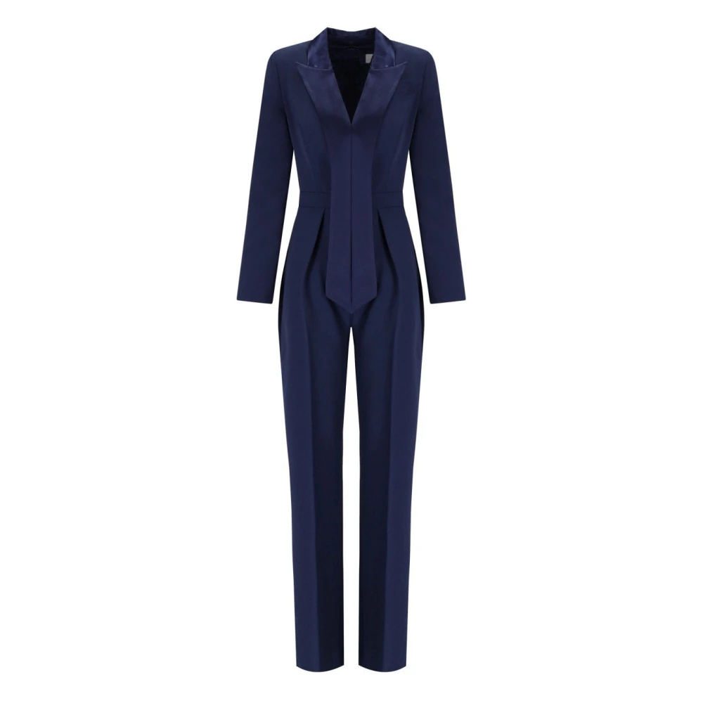 Elisabetta Franchi Women's Blue Navy Smoking Jumpsuit - Jumpsuits - M - Jumpsuits & Playsuits
