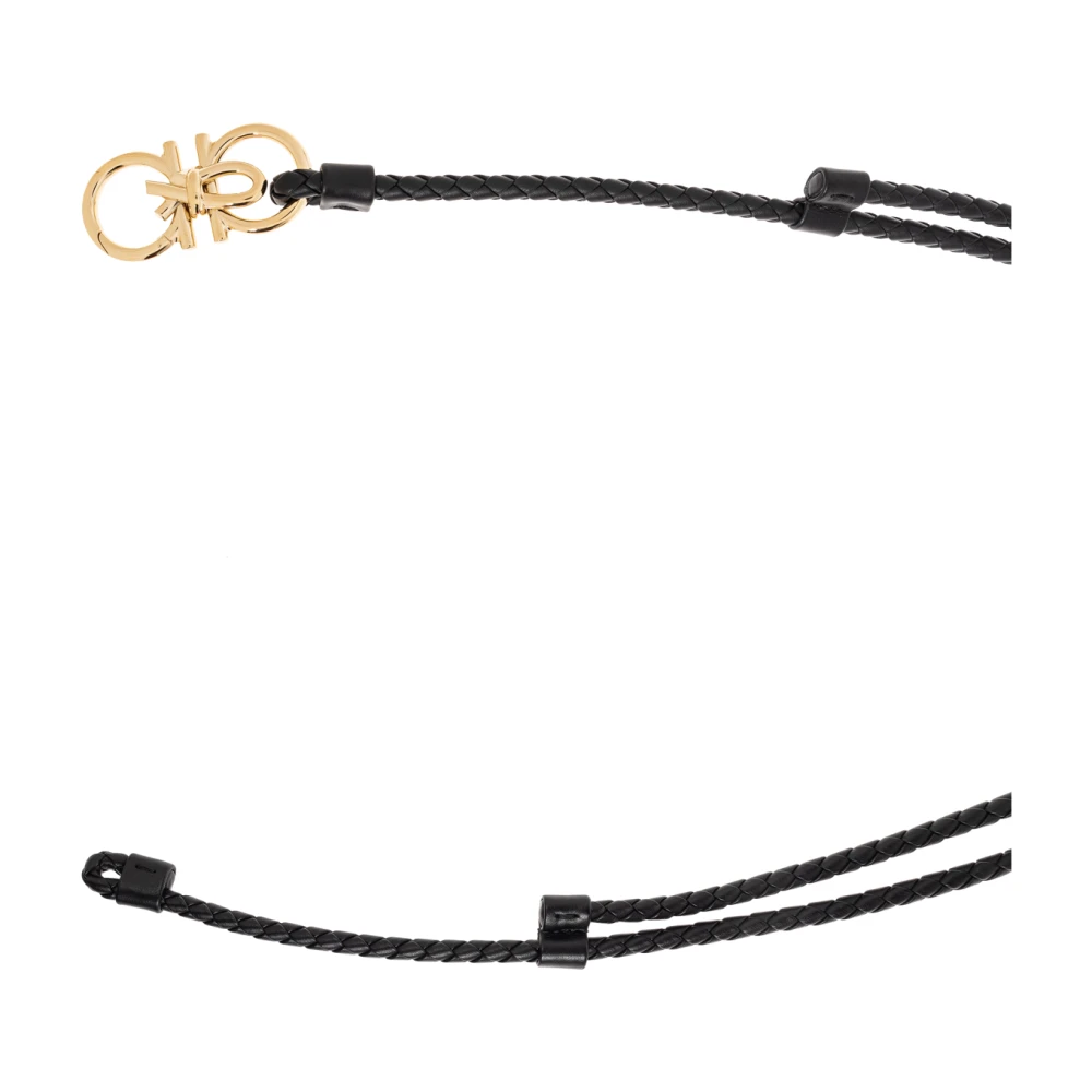 Salvatore Ferragamo Leren riem Black Dames