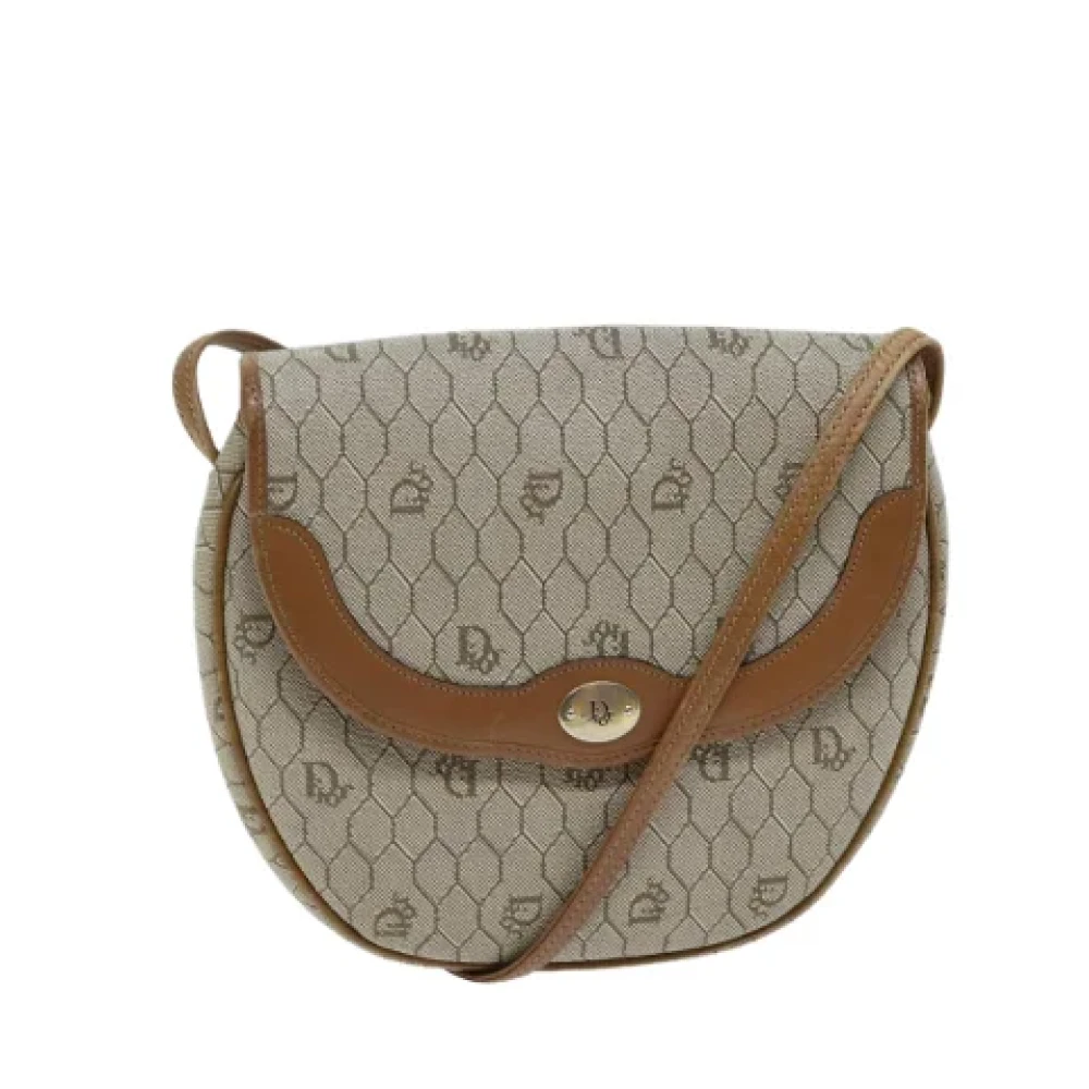 Dior Vintage Pre-owned Leather dior-bags Beige Dames