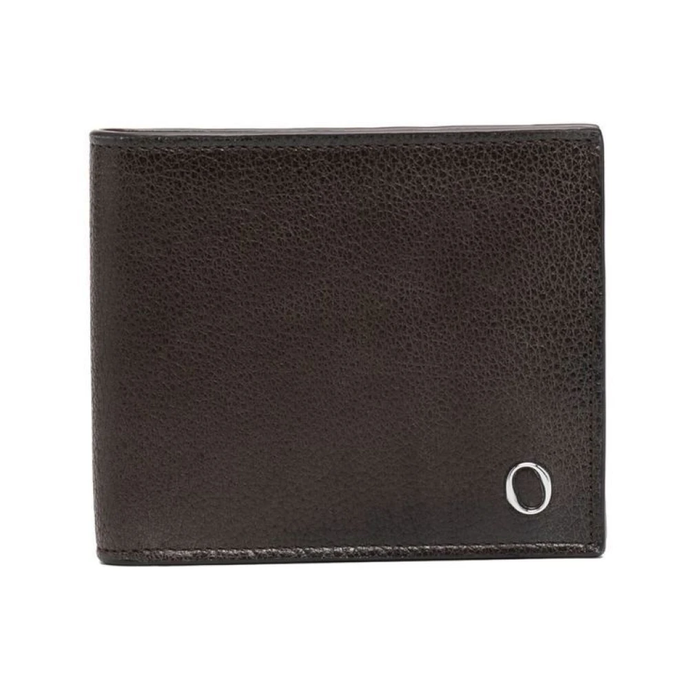 Orciani Herr Brun Accessoarer One Size, Läder, Mörkbrun Hamrad Plånbok
