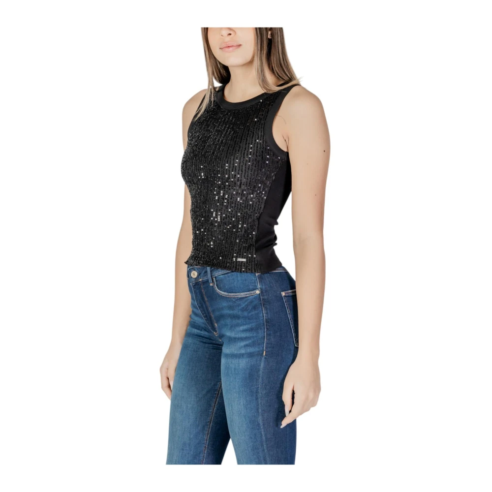 Guess Zwarte Katoenen Tanktop Black Dames