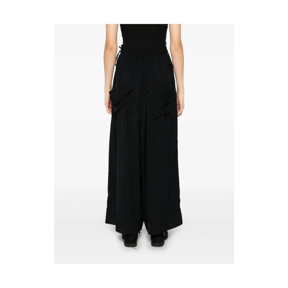 Y-3 Zwarte broek met elastische tailleband Black Dames