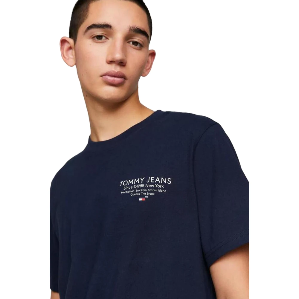 Tommy Jeans Grafisch T-shirt van overgangskatoen Blue Heren