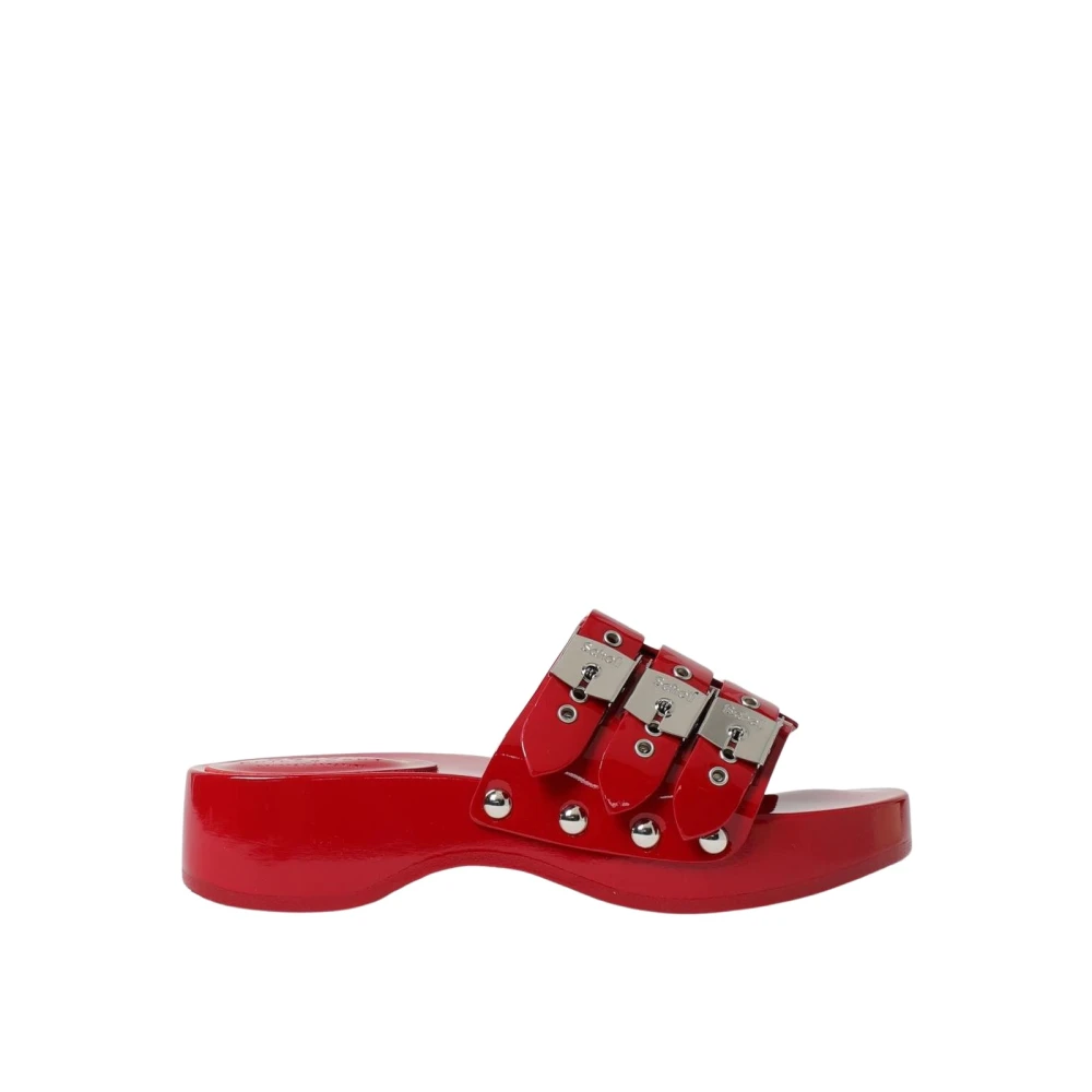 Philosophy Di Lorenzo Serafini Vrouw Rood Schoenen Dames, 39 Eu, Leer, Sandalen Met Hak En Plateauzool